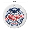 thumbnail image 2 of Current 250th Anniversary of America Round Ornament with hanging string, 2-3/4" diameter, Great as holiday décor or as a gift, 2 of 6