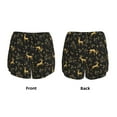 thumbnail image 3 of Fuzoiu Christmas Gold Deers1 Print Women's Athletic Shorts, Double-Layer Running Shorts with Pocket,Women's Workout Shorts for Yoga, Gym, and Workouts-X-Large, 3 of 7