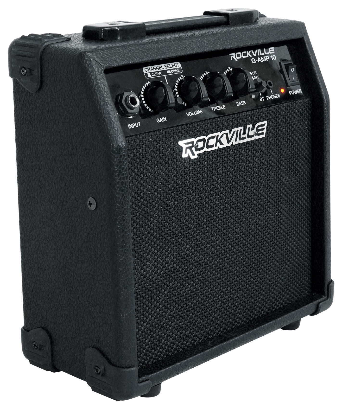 Rockville G-AMP 10 Watt Guitar Amplifier Amp With Bluetooth + Clean/Distortion