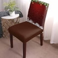 thumbnail image 2 of Chair Covers for Dining Room Set of 4,Winter Christmas Snowflake Stretch Seat Protector Removable Washable Chairs Slipcovers for Kitchen Banquet Wedding Hotel,Pine Branch Ball, 2 of 6