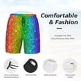 thumbnail image 3 of Rocae Glitter Rainbow for Men's Swim Trunks Quick Dry With Two Side Pockets and One Lined Patch PocketSmall, 3 of 9