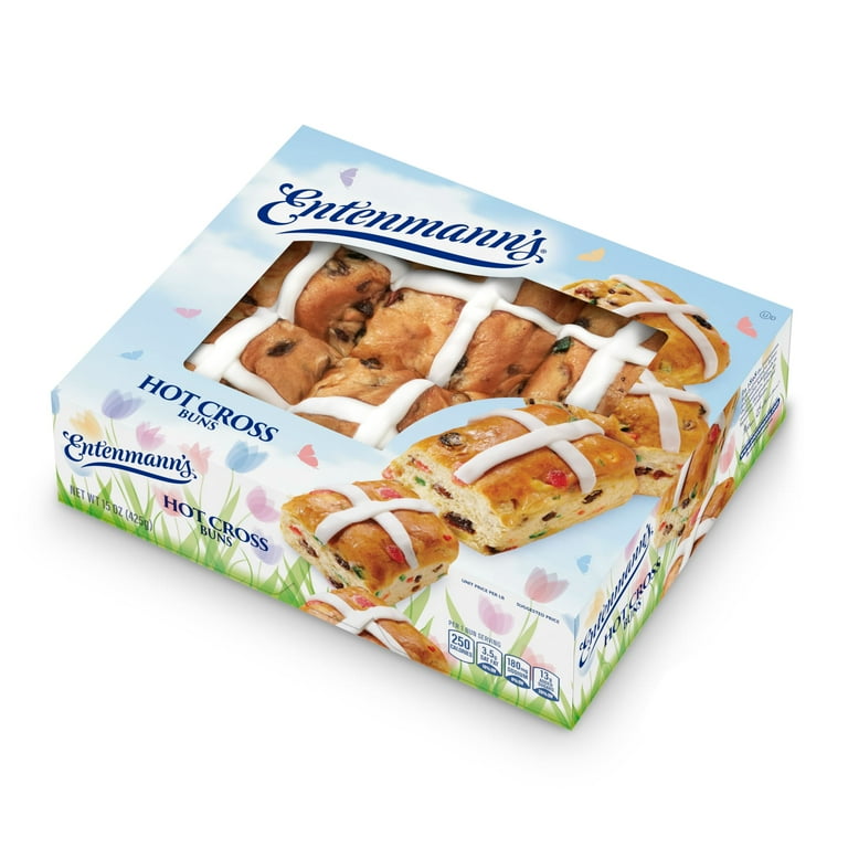 Entenmann's Hot Cross Fruit Buns, 15 oz, Pastries, Box - Walmart.com