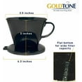 thumbnail image 3 of GoldTone #2 Cone Style Pour Over Coffee Dripper, Portable Pour Over Coffee Filter BPA-Free (1-6 Cups) with Stainless Steel #2 Cone Reusable Filter and Scoop, 3 of 7