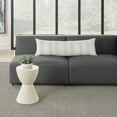 thumbnail image 2 of Mina Victory Life Styles Cotton Linen Stripes 12" x 40" White/Grey Throw Pillow, 2 of 4