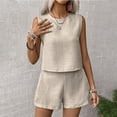 thumbnail image 3 of Misright Women's two-piece vacation sleeveless vest and shorts set, 3 of 9