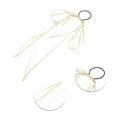 thumbnail image 3 of Unique Bargains 1 Pc Grace Solid Bow Long Ribbon Hair Elastic Band White, 3 of 5