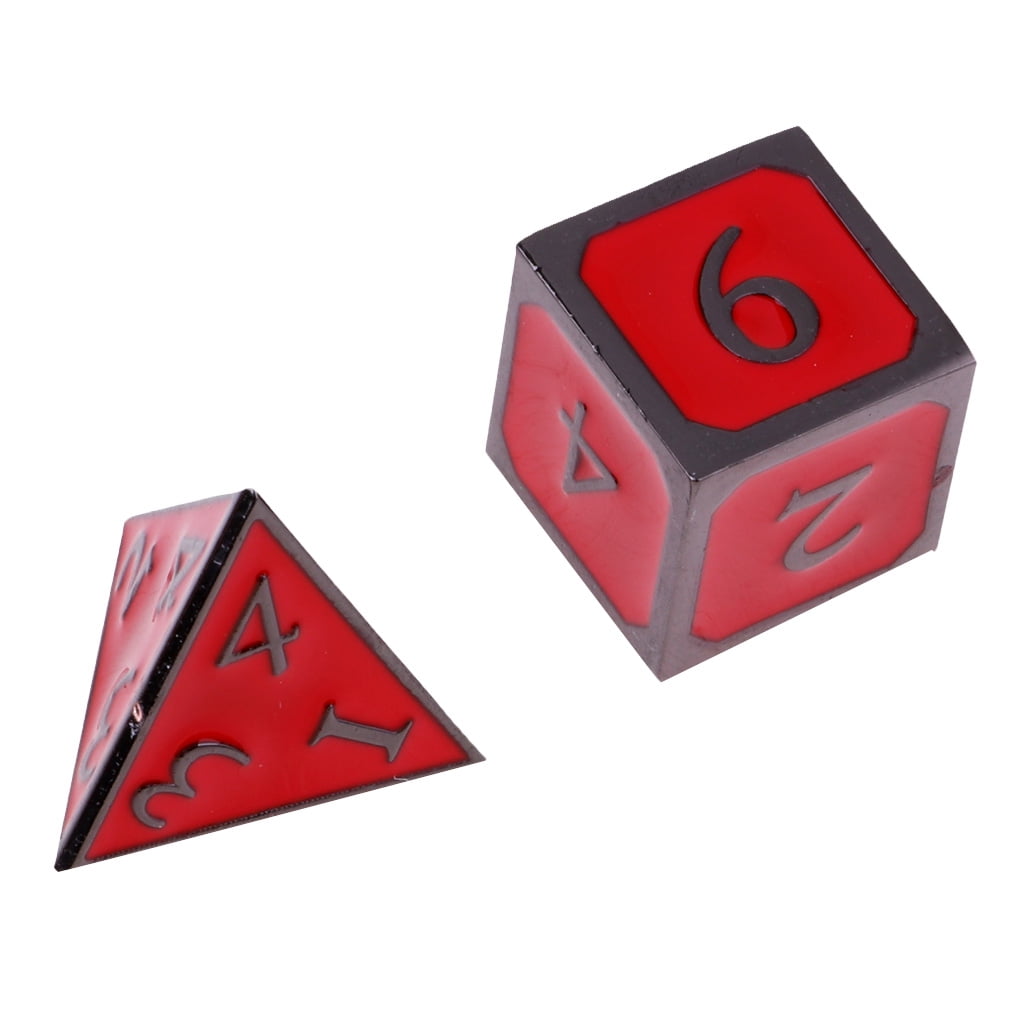 7 Dice Set Dungeons & Dragons D&D Multi Sided D4-D20 RPG Role Play Game  EJ 