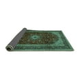 thumbnail image 2 of Ahgly Company Indoor Square Persian Turquoise Blue Traditional Area Rugs, 8' Square, 2 of 4