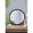 thumbnail image 2 of Tcbosik 20" Round Wall Mirror for Bathroom, Circle Vanity Mirror for Wall Decor-Wooden Frame for Entryway Bedroom Living Room (Black), 2 of 8