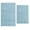 light-blue, variant on Knightsbridge Summer Tile 220 GSF Non Skid Back Bath Rug Set - 2- Piece - 17x24 and 21x34", Silver