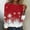 Red, variant on asdoklhq Christmas Women Sweatshirt Fashionable Women's Printed Round Neck Pullover Long Sleeved Casual Top Red 4X
