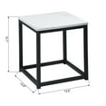 thumbnail image 7 of Highsound End Table Set of 2, Modern Square Small Coffee Sofa Side Table with Metal Frame for Living Room, Bedroom, Bathroom, Office, Apartment, Marble White, 7 of 7