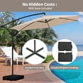 thumbnail image 4 of Autlaycil 5 Pcs Patio Outdoor Furniture Sets Contains 2 Textilene Fabric Rocking Bistro Chairs, Table, 10' Cantilever Umbrella and Cross Base with Sandbag, Khaki, 4 of 7