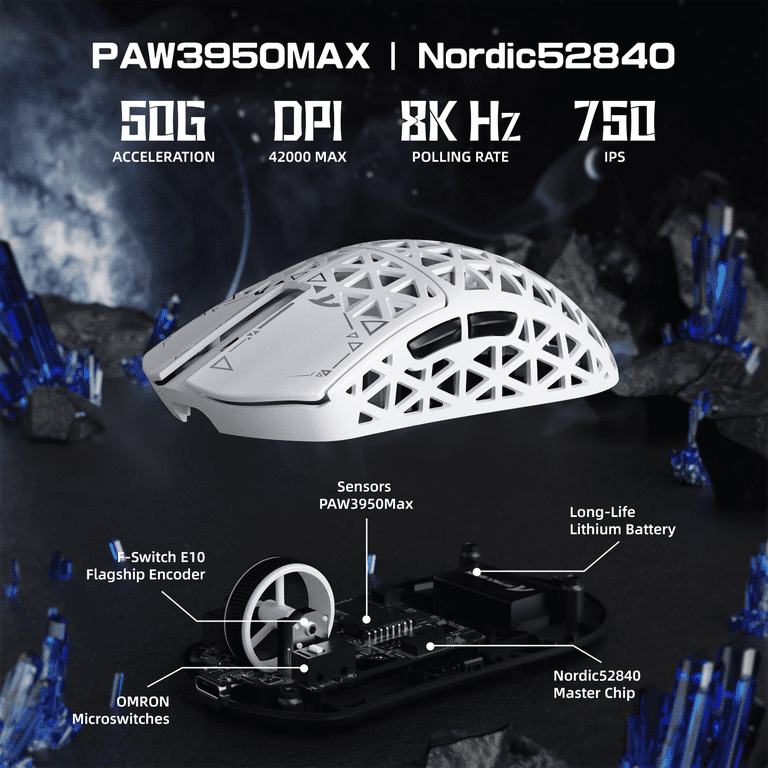 ATTACK SHARK R5 Ultra Carbon Fiber 8000Hz Wireless Gaming