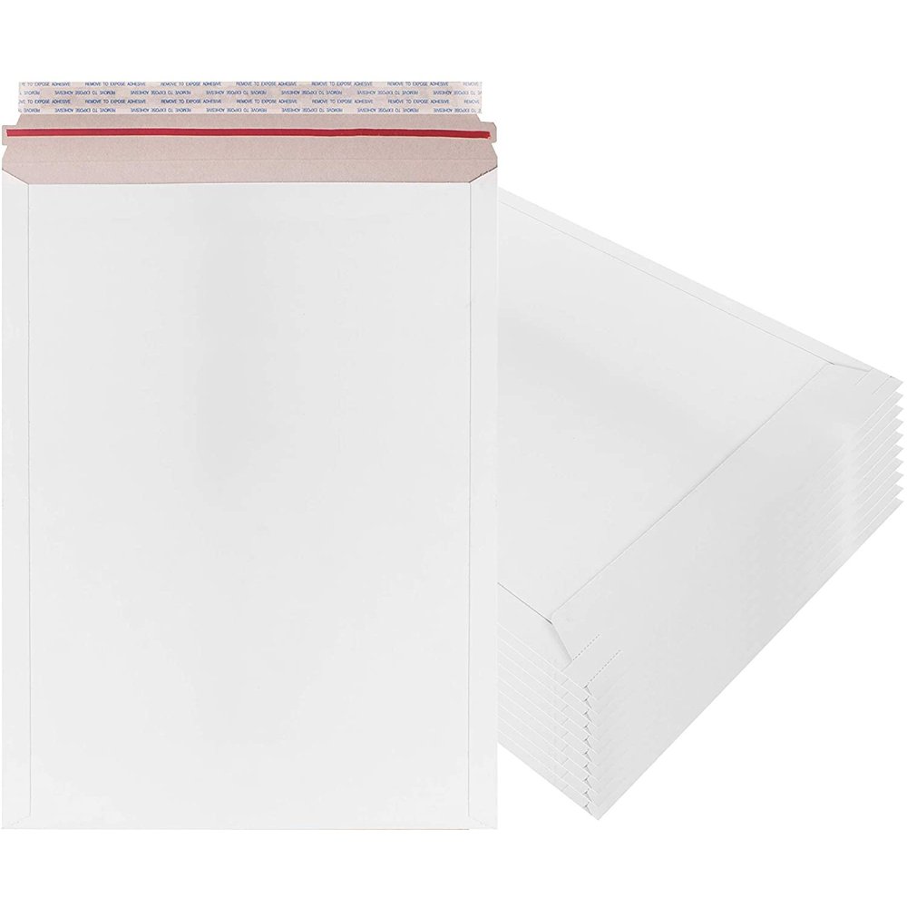 Rigid Mailers 13x18 Paperboard mailers 13 x 18. Pack of 10 white photo