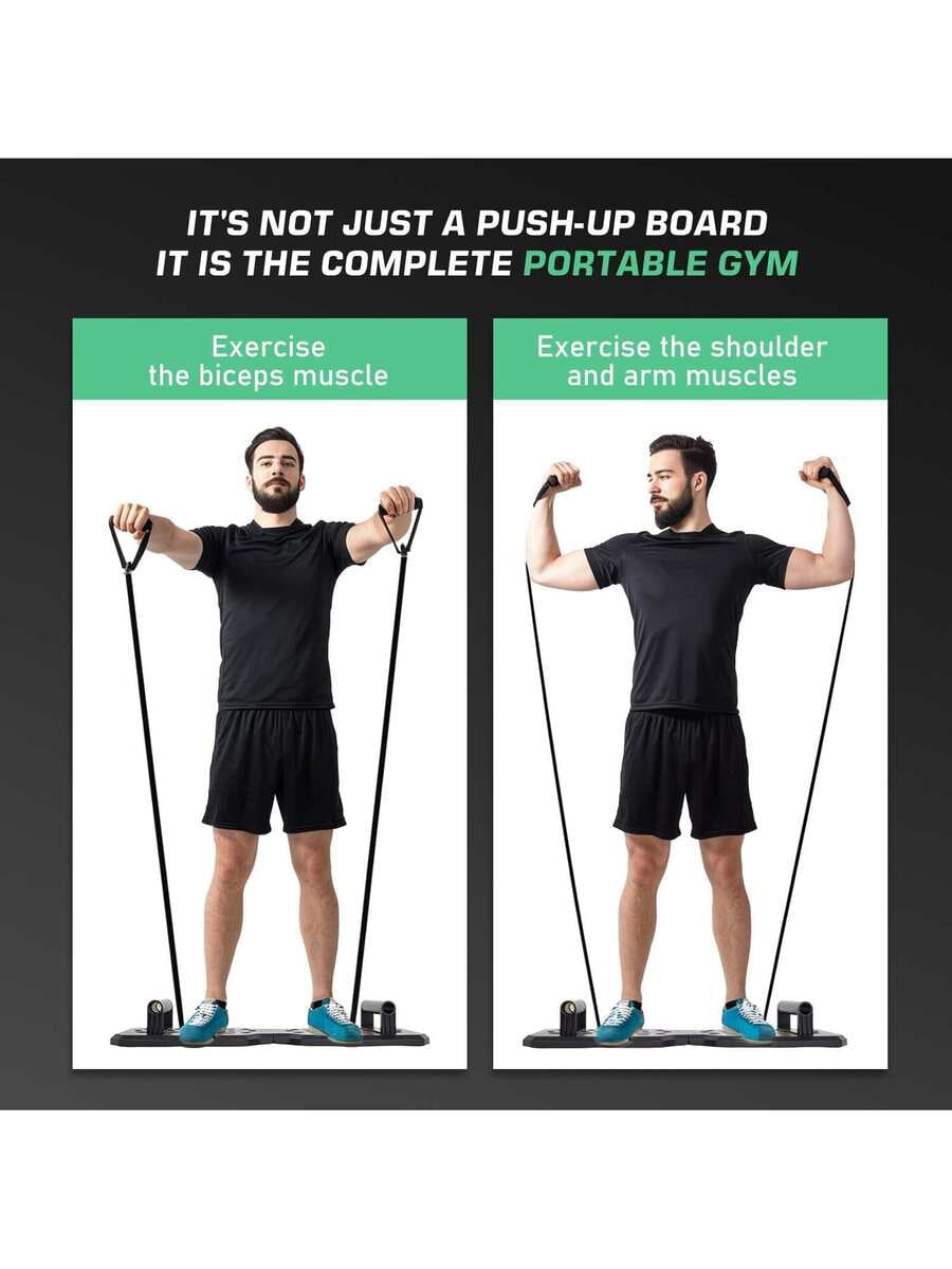 Portable Push Up Board with Color-Coded Positions, Professional Strength Training Equipment for Chest, Shoulders & Arms, Foldable Home Gym Fitness Gear, 1pc