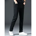 thumbnail image 5 of Pantalones vaqueros ajustados para hombre, pantalones vaqueros ajustados para hombre, ropa de trabajo, ajustados, informales, de talla grande, elásticos, clásicos, de lujo, 5 of 5