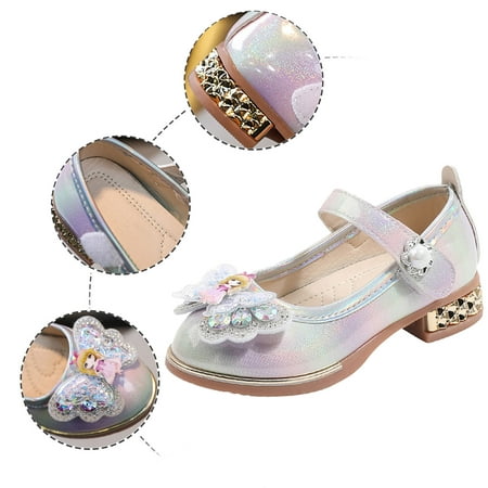 

Gubotare Girl Sandals Toddler Girls Sandals - Leatherette Strapped Gladiator Sandals with Heel Zipper (Pink 36)