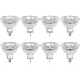 thumbnail image 1 of Halogen Bulb GU5.3 MR16 35W 12V Warm White 2800K Dimmab, Glass Cover 400 Lumens 2 Pin Replacement Spotlight, Pack of 8 Cisea, 1 of 5