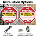 thumbnail image 3 of No Parking Private Driveway Unaut Octagon Sign Weather Resistant Made in the USA, 3 of 6