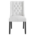 thumbnail image 6 of Modway Baronet Solid Wood and Button Tufted Fabric Dining Chair in White, 6 of 8