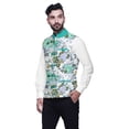 thumbnail image 2 of Atasi Veste Imprimée Fleur Nehru Homme Bandhgala Veste Ethnique Tenue de Fête Mariage-Grande, 2 of 4