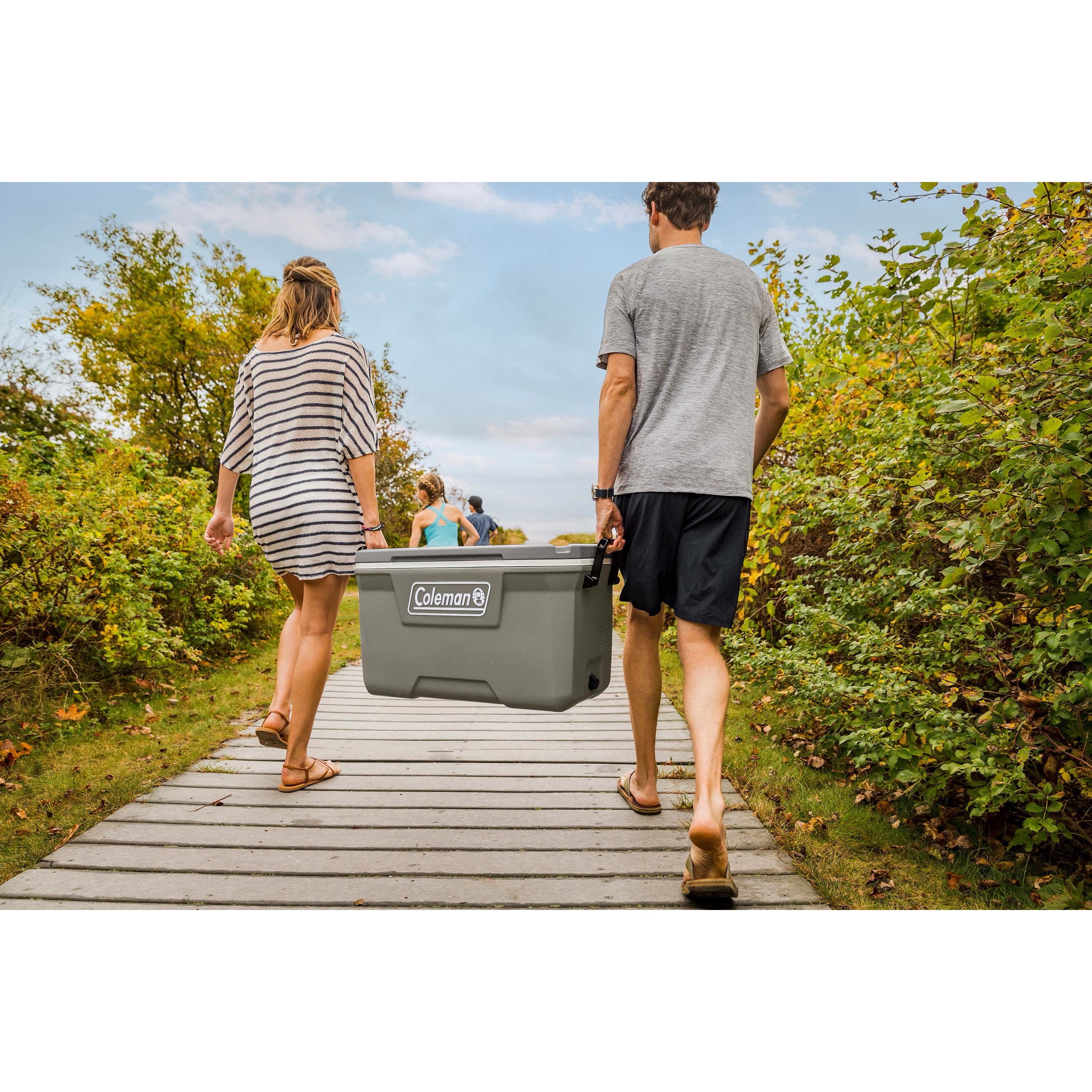 Coleman Classic Series 70-Quart Camping Cooler, Silver Ash Grey, 66L