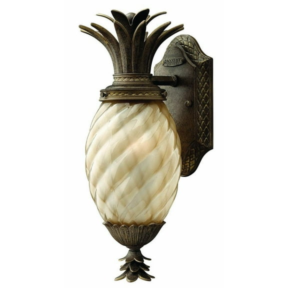 1 Light Extra Small Outdoor Wall Lantern in Traditional-Glam Style 6 inches Wide By 14 inches High-Pearl Bronze Finish-Incandescent Lamping Type