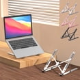 thumbnail image 1 of Dianli Laptop Stand Adjustable Foldable Aluminum Alloy Portable Notebook Riser Triangle Support Ergonomic Ventilated Foldable Stand Compatible With All Laptops Portable Stand, 1 of 7