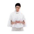 thumbnail image 1 of wonima44 Aukmla Faux Fur Wrap Bridal Stole Wedding Fur Shrug Winter Cape with Rhinestones Brooch, 1 of 1