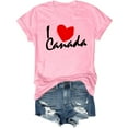 thumbnail image 4 of AQUARIVE T-Shirts à Manches Courtes pour Femmes, Impression Tendance, Col Rond, Coton Confortable, Été, Décontracté, Rose TTG, 4 of 5