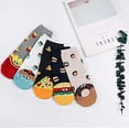 thumbnail image 6 of Womens Girls Funny Novelty Ankle Socks Cute Colorful Cartoon Animal Food Patterned Casual Quarter Socks Gift,5 Pairs, 6 of 6