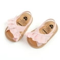 thumbnail image 4 of Baby Girl Summer Sandals, Cute Ruffle Flats Non-Slip Soft Sole Infant First Walkers, 4 of 10