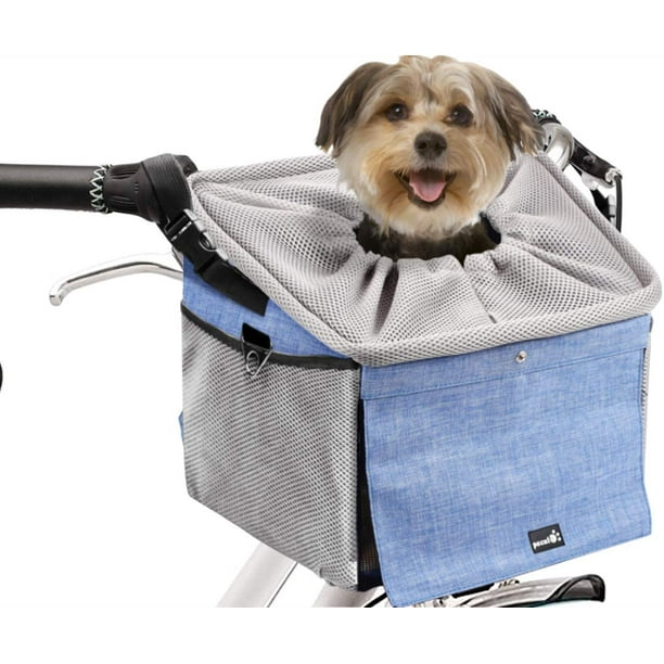 dans 1 sac de transport pour chien chat - panier à vélo + sac à dos de  transport + sacs à bandoulière + sièges auto détachable respirant chaton  petit chien lapin (≤ 9 kg) 