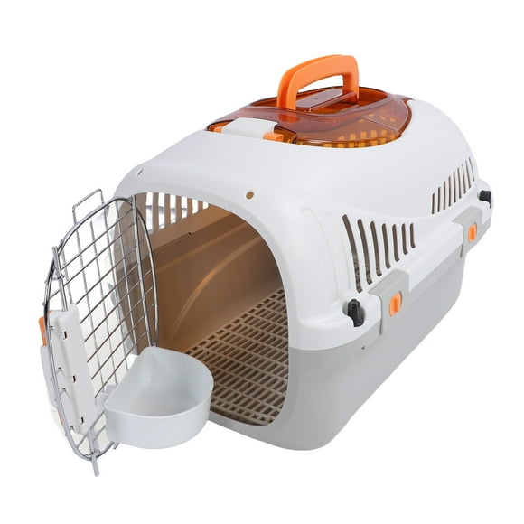 Portador de Vieges A Mascotas, Cáscara de Plástico para Perros Con Captura Dura Cómoda Gran Capacidad Portátil para el Vije Al Aire Libre