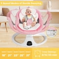 thumbnail image 4 of Baby Swing for Infants, Unisex Baby Bouncer, Bluetooth Music for 0-18 months, 5 Sway Speeds, 10 Lullabies,PINK, 4 of 8