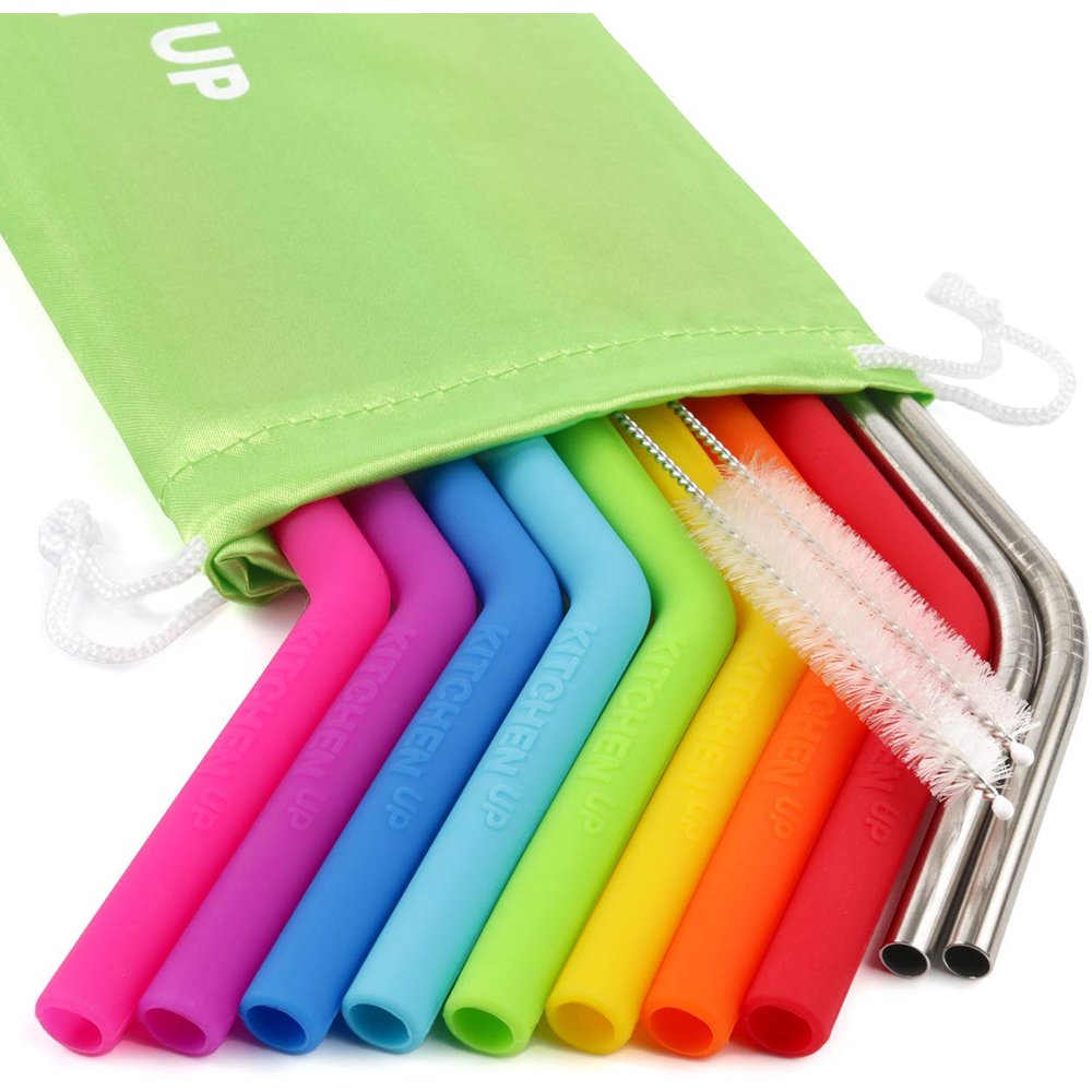 Big Silicone Straws for 30 oz Tumbler; Complete Bundle Reusable