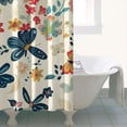 thumbnail image 4 of Pioneer Flower Floral Print Pattern Shower Curtain 36"x72" ,Bathroom Decorative Shower Curtains Set with 12 Hooks,Modern Waterproof Washable Shower Curtain, 4 of 6