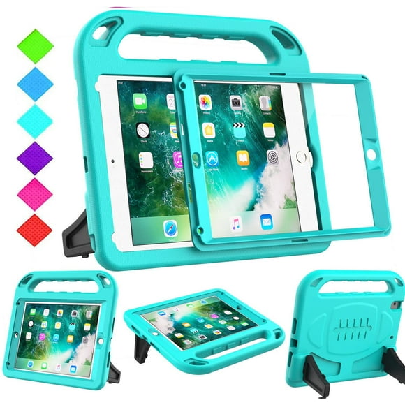 Funda BMOUO Kids para iPad 9.7 2018/2017/Air 2/Pro 9.7 Turquesa