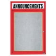 thumbnail image 5 of Aarco Products DCC3624RHI 1-Door Illuminated Enclosed Bulletin Board with Header - Clear Satin Anodized, 5 of 19