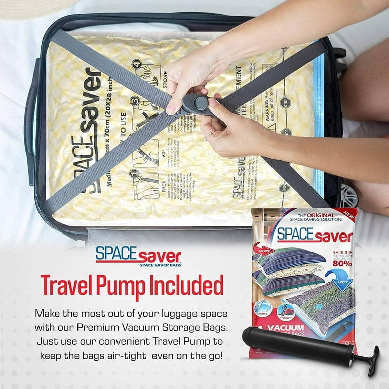 Spacesaver's Space Bags Vacuum Storage Bags (Jumbo Vacuum Storage Bags  6-Pk) Save 80% Space - Vacuum Bags for Comforters and Blankets, Bedding,  Compression Seal for Closet Storage - Pump for Travel - Yahoo Shopping