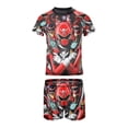 thumbnail image 5 of Power Rangers Boys Two Piece Swimsuit Kids Swimwear Set Short Sleeve Bathing Suit Trunks And Shirt, 5 of 7