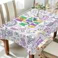 thumbnail image 4 of Coolnut Mardi Gras Tablecloth, Waterproof Washable Polyester Square Table Cover, Durable Tablecloth for Kitchen Dining Table Party Decor, 60"X 60", 4 of 7