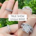 thumbnail image 3 of SFTING Wedding Band for Women Twisted Halo Engagement Rings 5A CZ Infinity Band Silver 18K Plated Anniversary Mother's Day Gift for Her Size 7, 3 of 8