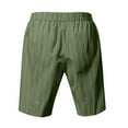 thumbnail image 6 of DPTALR Men's Linen Shorts, Casual Lightweight Drawstring Shorts Elastic Waist Short Pants with Pockets #Army Green Big and Tall Men XL, 6 of 9