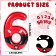 thumbnail image 2 of Bougies Numéro Six Rouges et Noires pour Anniversaire, Dessus de Gâteau Thème Héros de Bande Dessinée 2,32 Po, Décorations de Fête Joyeux Anniversaire Dessin Animé pour Garçons Filles Enfants, Cadeaux pour Amateurs de Bandes Dessinées, Fournitures de Fête à Thème (6), 2 of 7