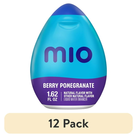 (12 pack) MiO Berry Pomegranate Sugar Free Water Enhancer, 1.62 fl oz Bottle, Liquids