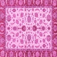 thumbnail image 1 of Ahgly Company Indoor Square Oriental Pink Traditional Area Rugs, 6' Square, 1 of 4