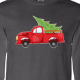 thumbnail image 4 of Inktastic Christmas Vintage Truck with Christmas Tree Long Sleeve T-Shirt, 4 of 5