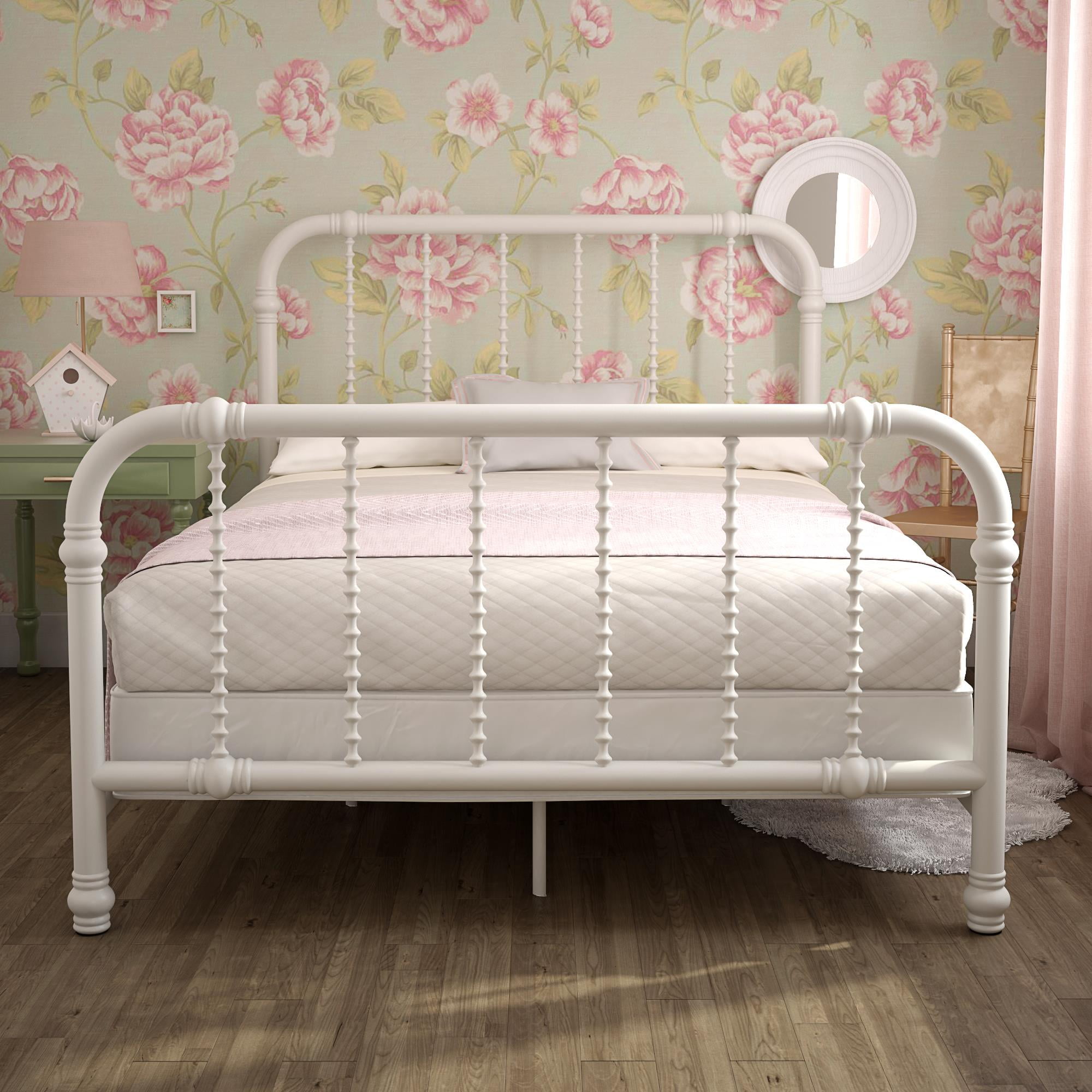 DHP Jenny Lind Metal Bed, Full, White